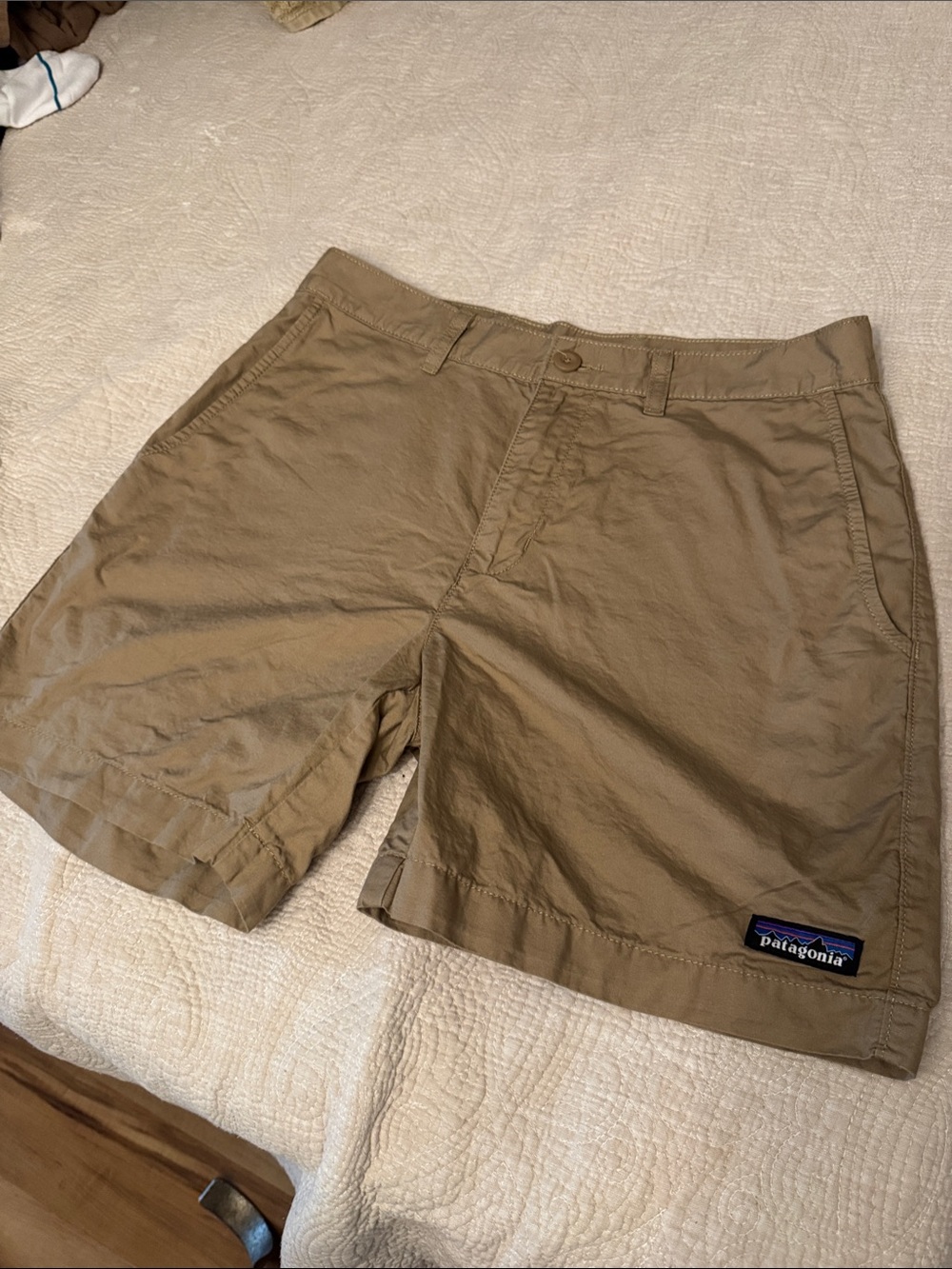 Patagonia Men's Khaki Flat-Front Casual Shorts